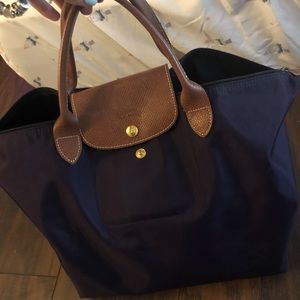 Longchamp medium purple purse